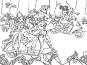 coloriage Winx en scooter